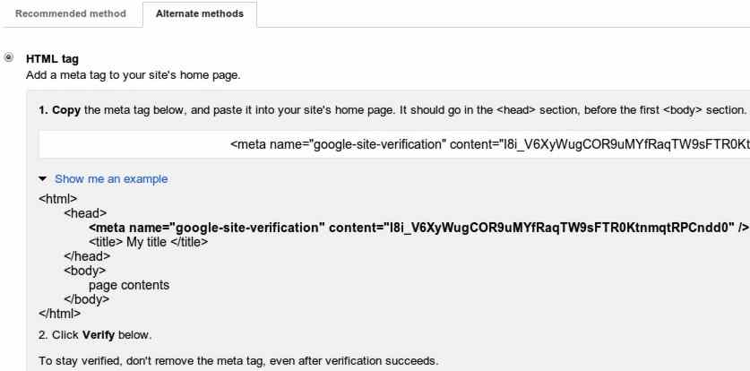setup google apps verify domain
