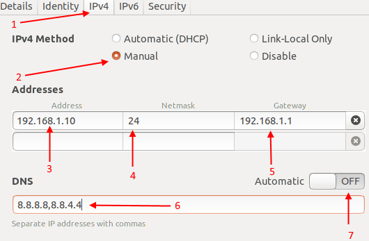 Setup network ubuntu