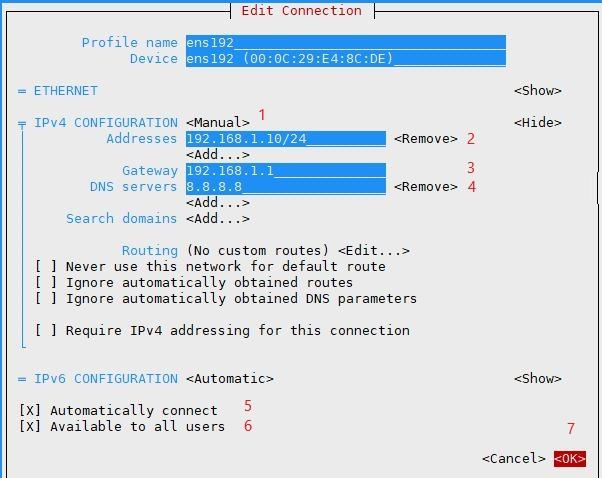 ip address nmtui centos 8