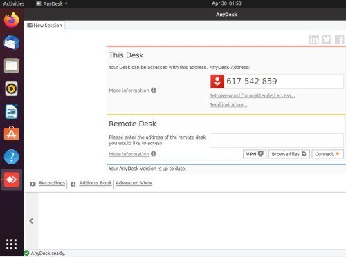 Anydesk ubuntu 20.04